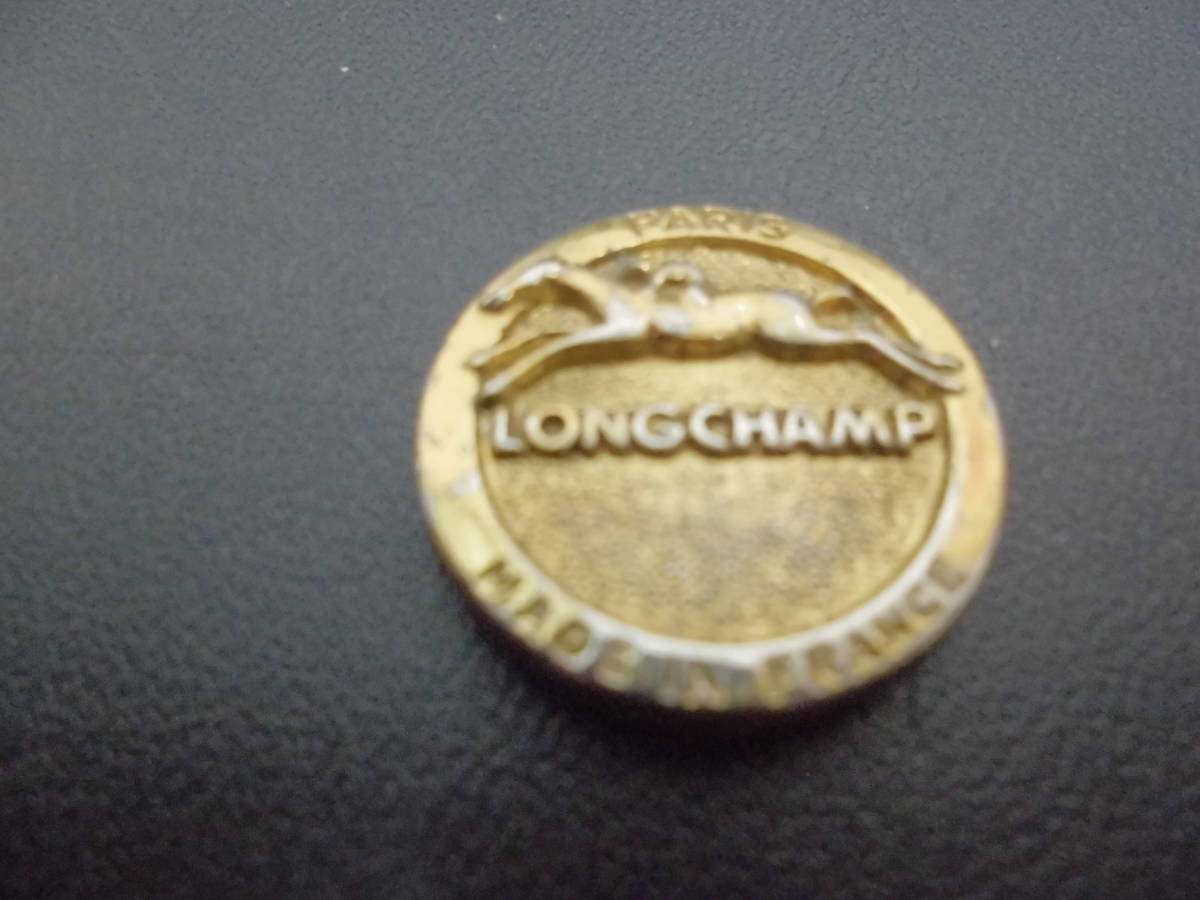 ★年代不明★「LONGCHAMP PARIS バッジ」MADE IN FRANCE ピンバッジ 直径約2.1Cm (赤箱保管)拍卖