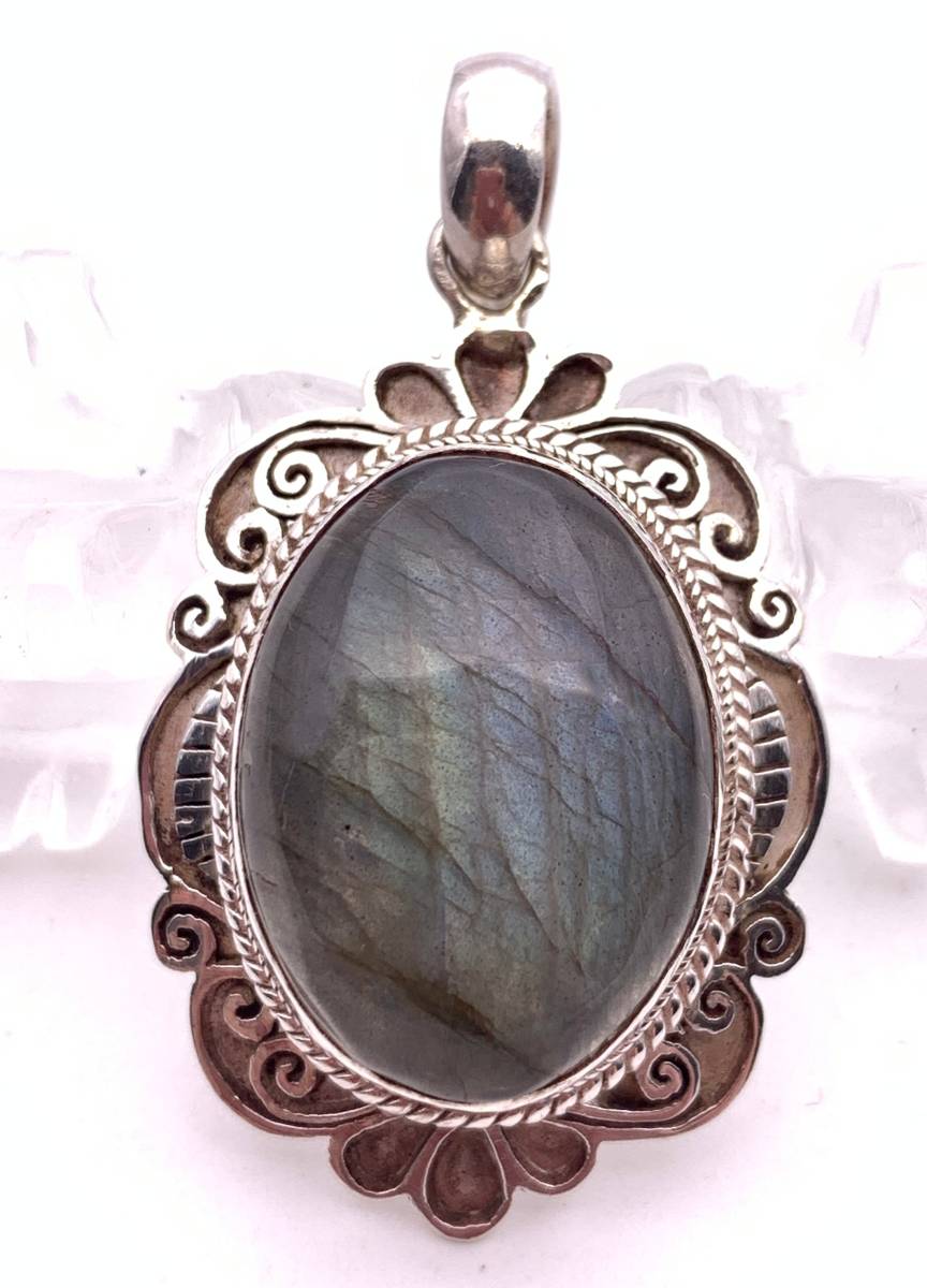 天然石ラブラドライト のsilver925トップ/HANDMADE-LD3拍卖