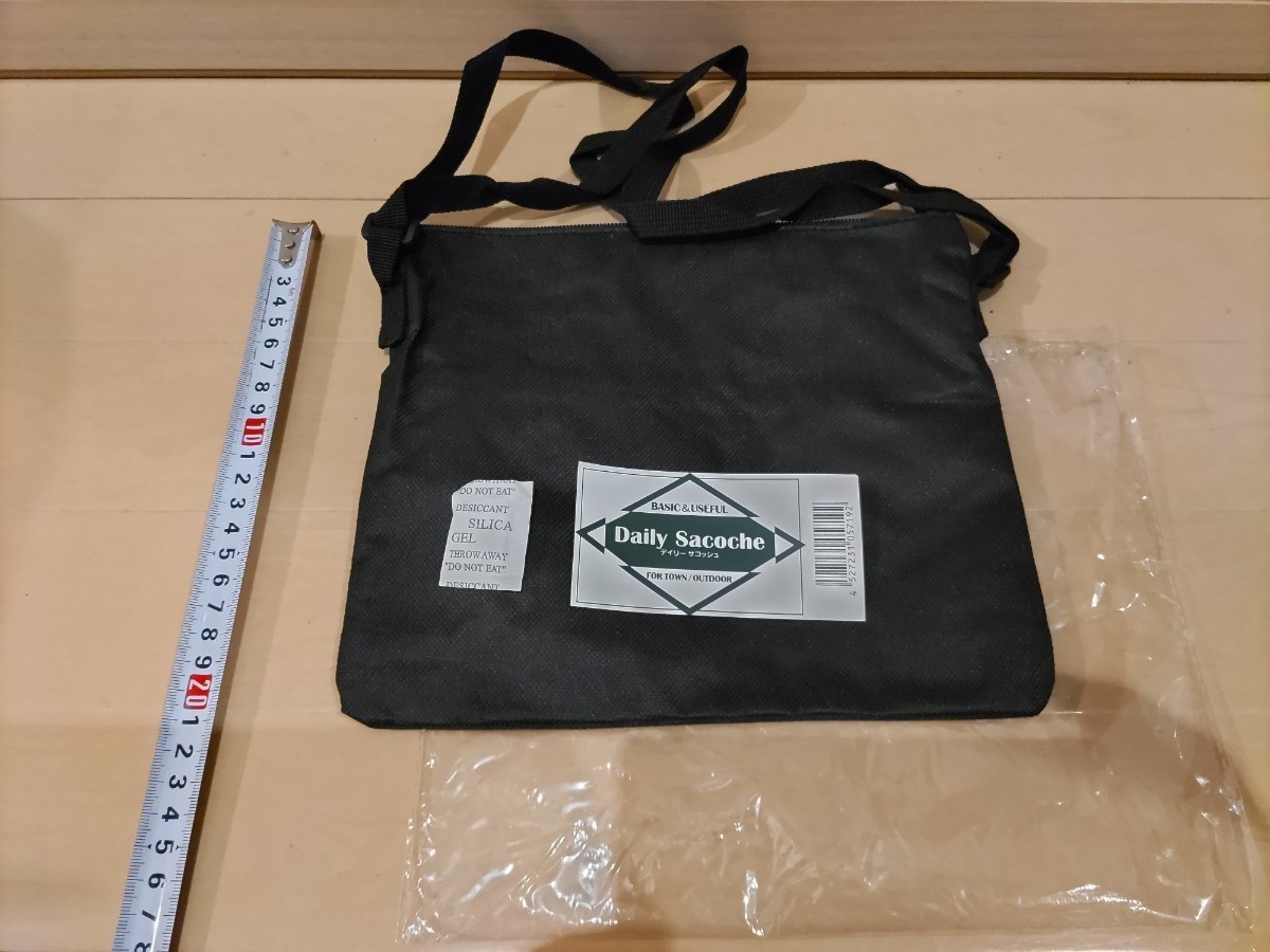 最終値下げ! サコッシュ 黒 ブラック dairy sakoche バッグ ショルダーバッグ拍卖