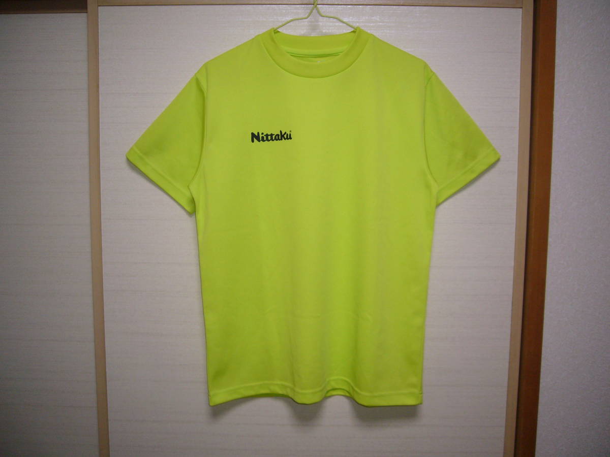 Nittaku 日本卓球株式会社 半袖Tシャツ黄緑 Sサイズ拍卖