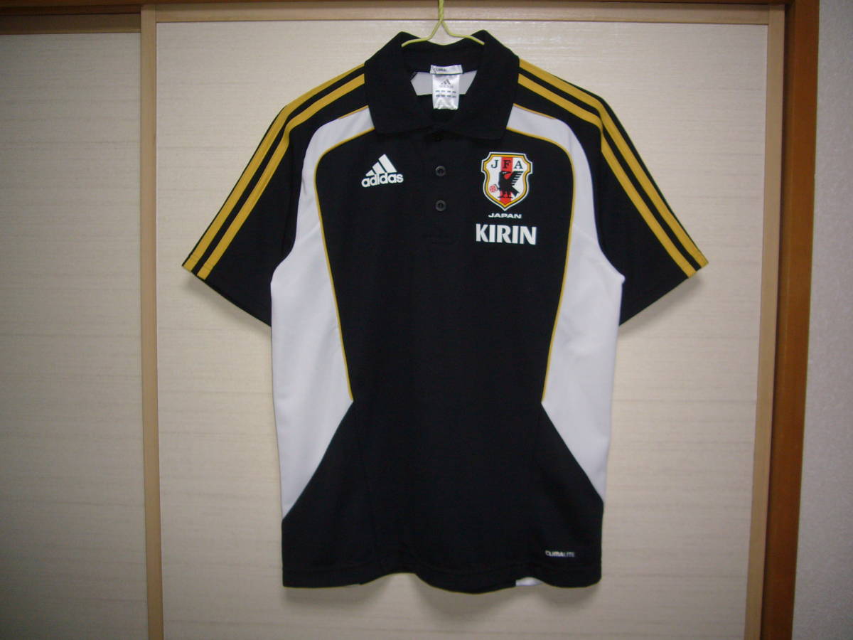 アディダス 日本代表半袖ポロシャツ黒 Sサイズ拍卖