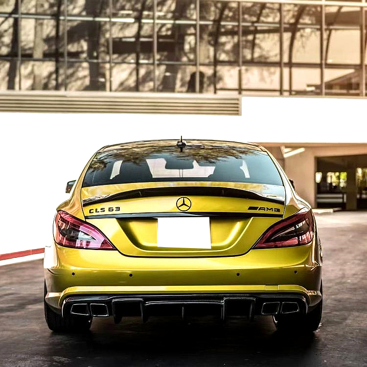 ★BENZ W218 前期 C218 CLS350 CLS550 CLS63 AMG リア ディフューザー R型 FRP製 未塗裝 左右4本出 2011-2015 《交換タイプ》☆. 拍卖