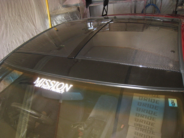 ◎新商品◎☆Z32 2by2用Tバールーフガラス交換パーツ左右セット両面カーボン製☆MISSION拍卖