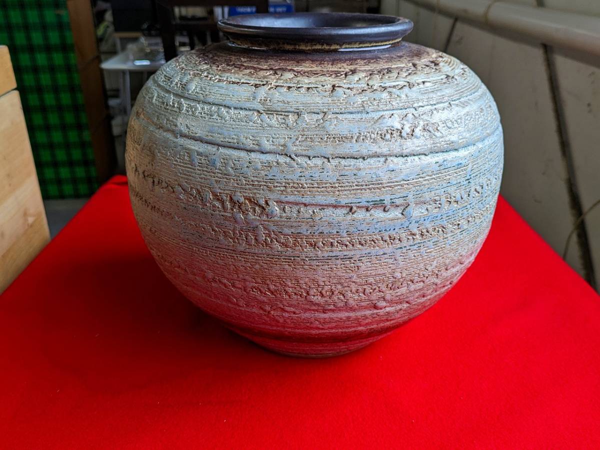 ◆箱入り◆信楽焼 飾り花瓶 展示品 古美術品 拍卖