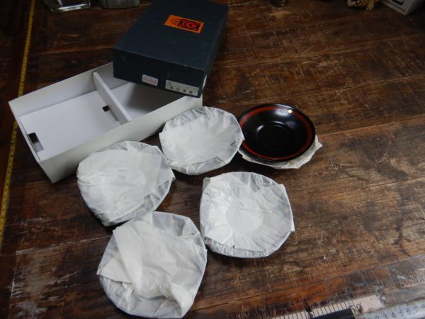 秀衡塗 茶托直径12h2cm 五枚 丸三漆器 子壬持丸062102 未使用 新品 岩手 日本製 made in JAPAN Iwate Morioka 南部 平泉 世界遺産拍卖