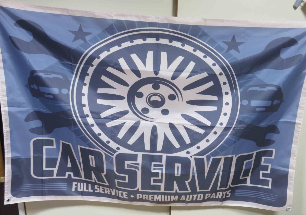 『特大A』車輪CSレトロ激渋■新品 CAR SERVICE フラッグ 旗 バナー◆広告 宣伝 テナント◇アメリカ オートバイ 自動車 レース 修理拍卖