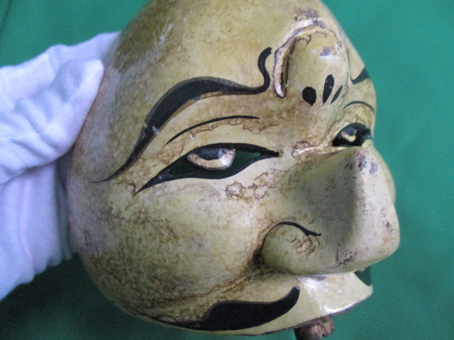 お面 半面 演劇 仮装 舞踊 木製拍卖