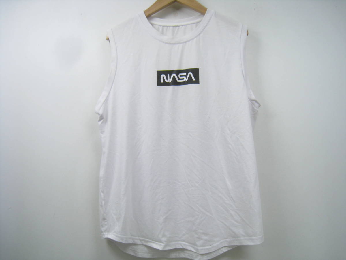 SHEIN シーイン シーン ノースリーブTシャツ タンクトップ NASA 白 ホワイト拍卖