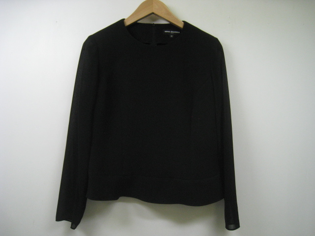 SONIA BALENCIA ソニアバレンシア ブラウス 長袖 バックジップ 黒 ブラック サイズ9R拍卖