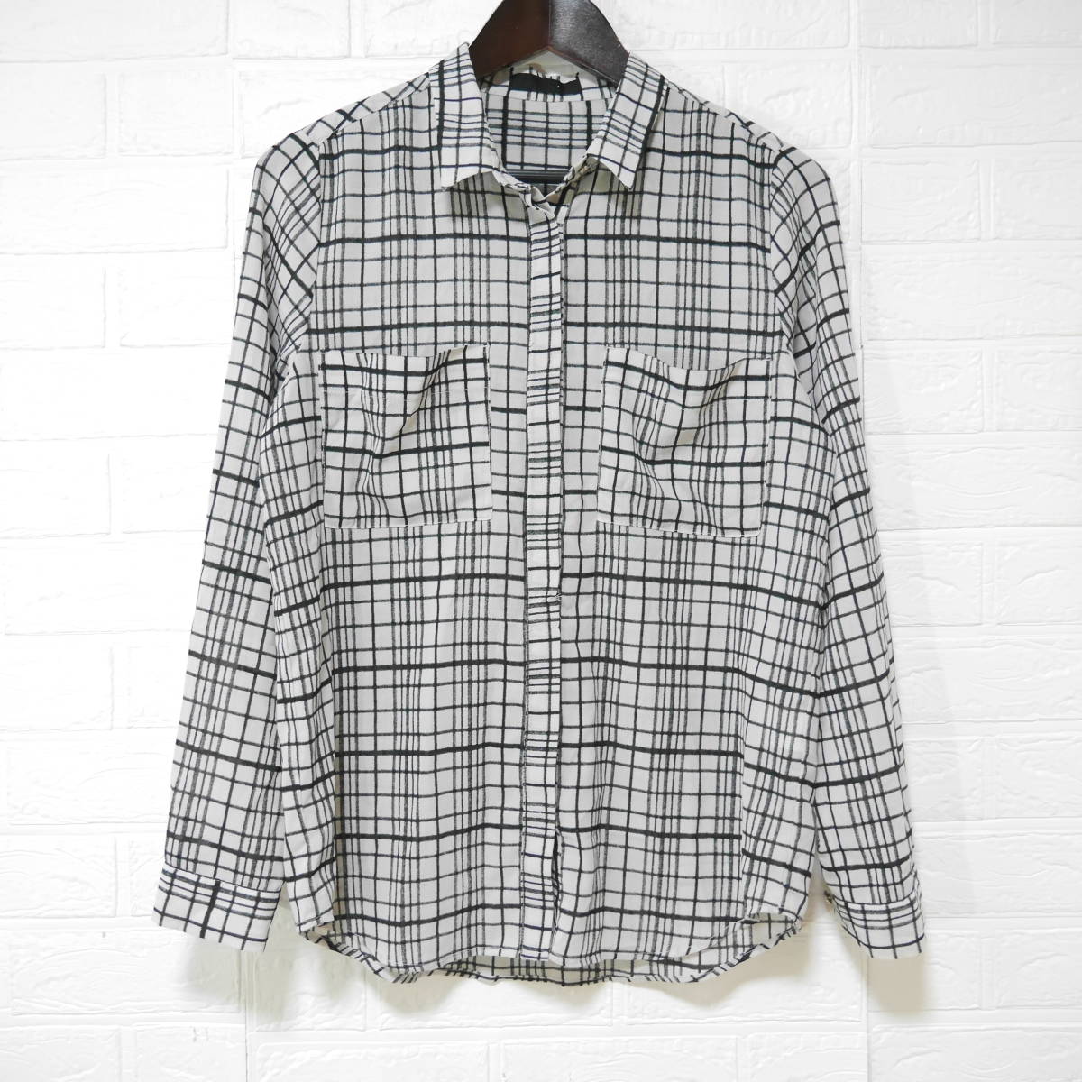 A650 ◇ JEANASIS | ジーナシス 長袖ブラウス グレー 中古 サイズF拍卖