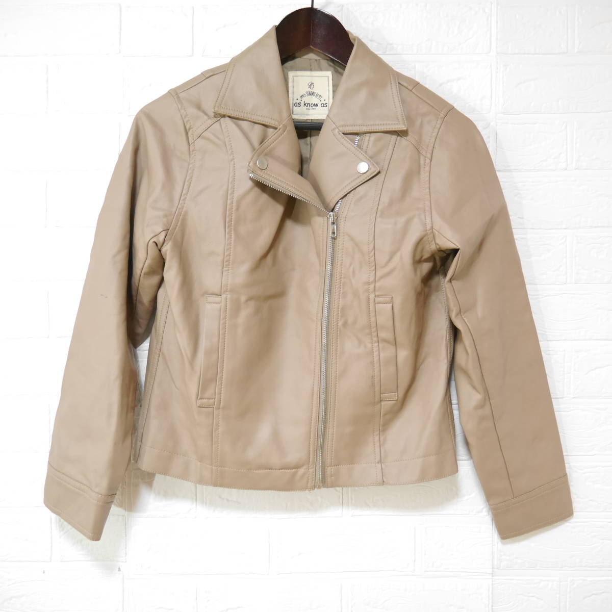 A656 ◇ as know as | アズノウアズ ライダースジャケット 茶系 中古 サイズ※拍卖