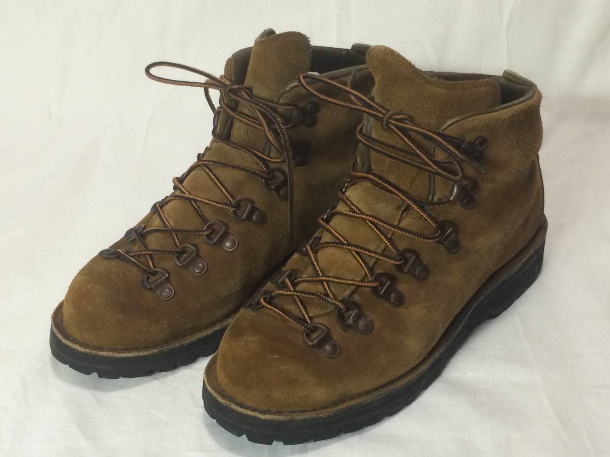 希少 限定 USA製 ダナー Danner マウンテンライト スエード 黒タグ 黒ステッチ ビブラムソール 7.5 EE 31700X ブラウン 茶色 90年代拍卖