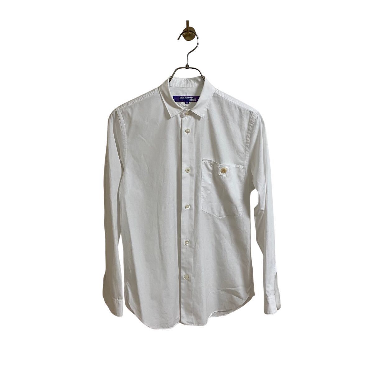 【ジュンヤワタナベマン コムデギャルソン AD2011 長袖シャツ 白シャツ メンズXS ボタンダウン COTTON SHIRT 日本製 クリーニング済】拍卖
