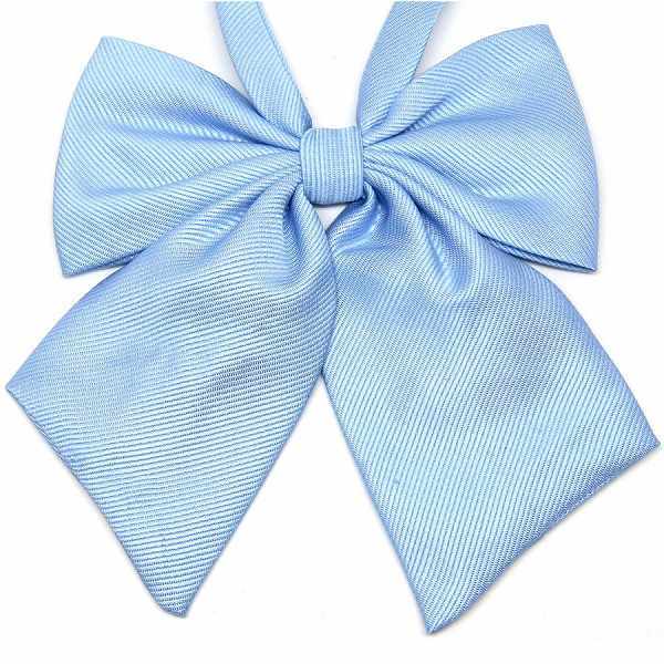 「aac-a2」 制服リボン 無地 水色 上質 大きめ ふんわり ボリューム拍卖