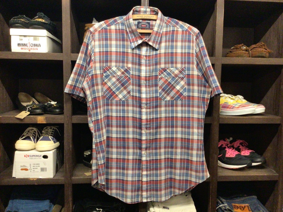 80'S LEVIS CHECK SHIRT SIZE L? リーバイス チェック 半袖 シャツ ヴィンテージ拍卖
