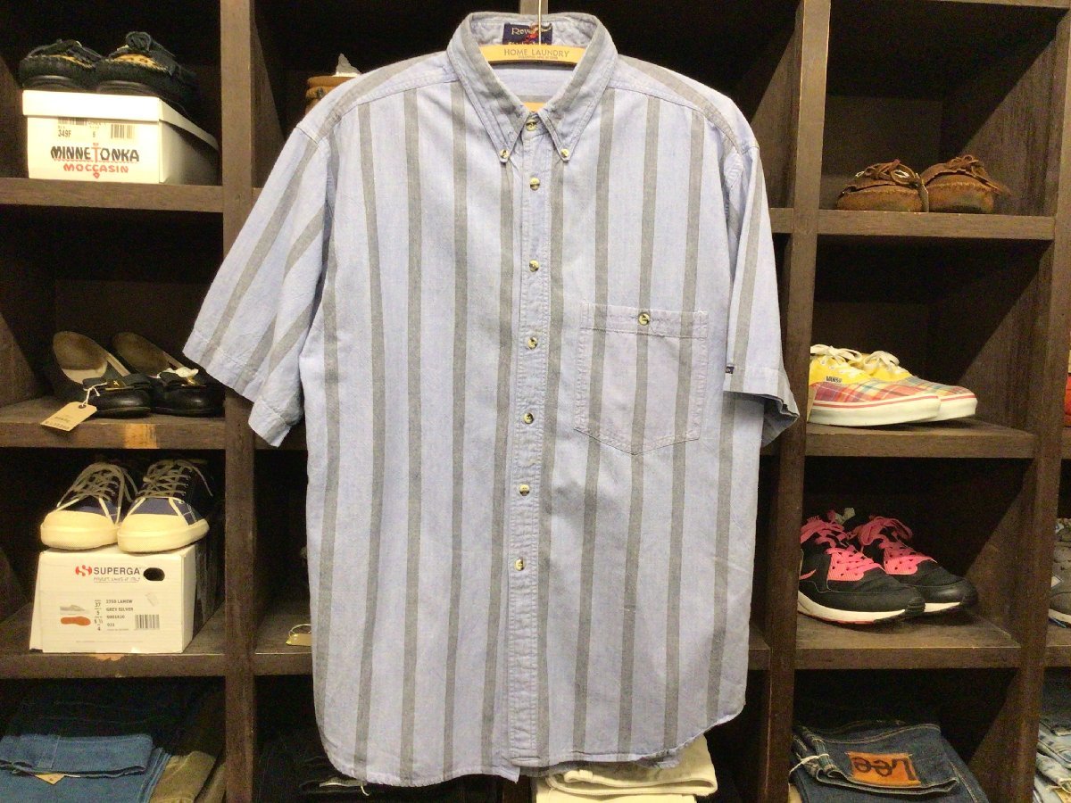90'S REVENGE SHIRT MAKERS B.D STRIPE SHIRT SIZE M リベンジ シャツ メイカー ボタンダウン ストライプ シャツ ヴィンテージ拍卖