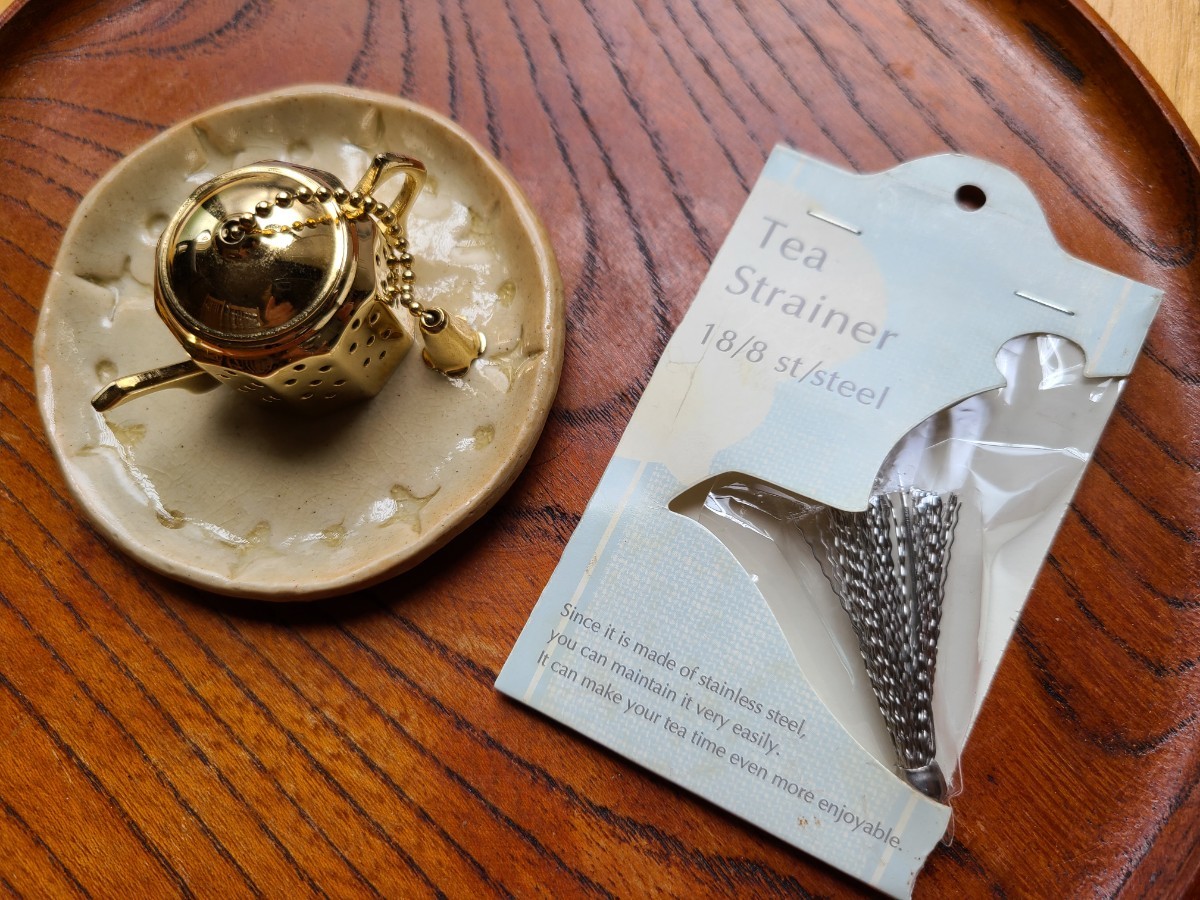 最終値下げ! USAで購入 英国製 ビンテージ ポットストレーナー 傘型ストレーナー セット拍卖