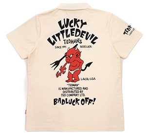 テッドマン/ポロシャツ/白/S/TMSP-100/エフ商会/テッドマン/カミナリモータース拍卖