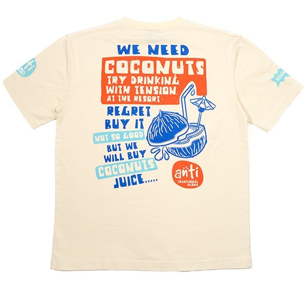 anti/ココナッツ/Tシャツ/ホワイト/L/ATT-164/エフ商会/テッドマン拍卖