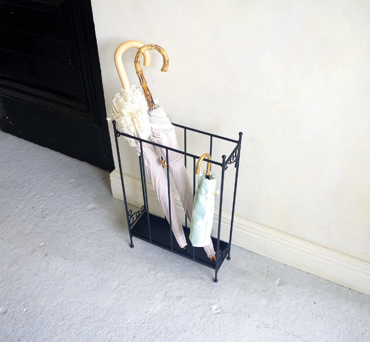 レインラック 傘立て かさたて カサタテ アンブレラスタンド DEL SOL(デル・ソル) ブラック色拍卖