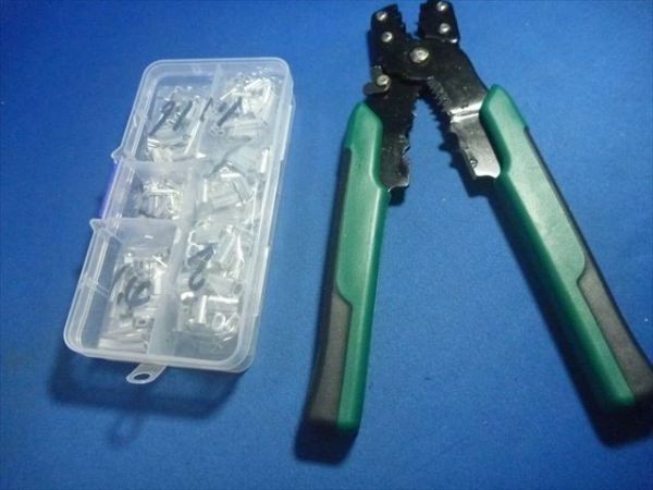 圧着工具セット・ワイヤー仕掛け用圧着ワイヤー仕掛け制作に最適、スリーブセット・石鯛・サゴシ・タチウオ仕掛け1拍卖