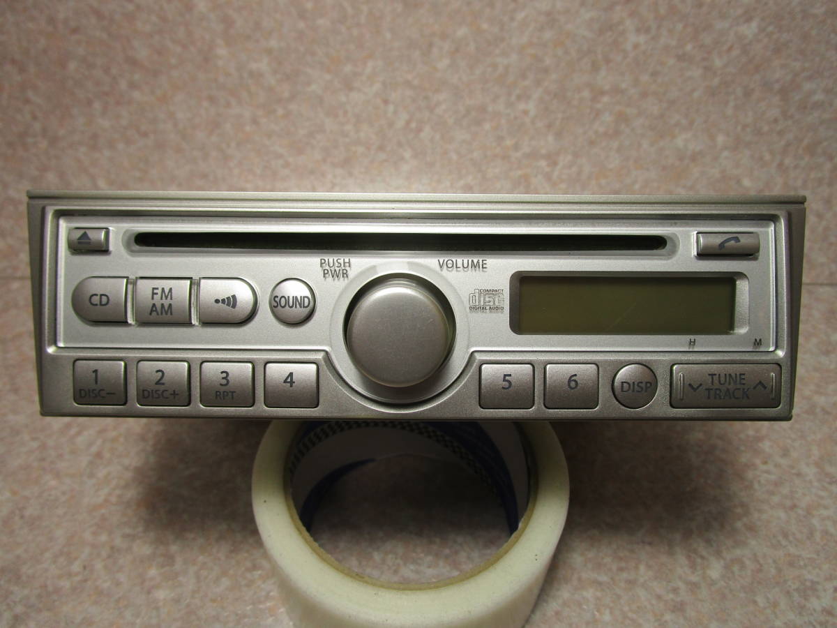 スズキ純正 1DIN CDデッキ 39101-72J5X-CYY イルミ=オレンジ ◎つまみ内部破損 操作は可能拍卖
