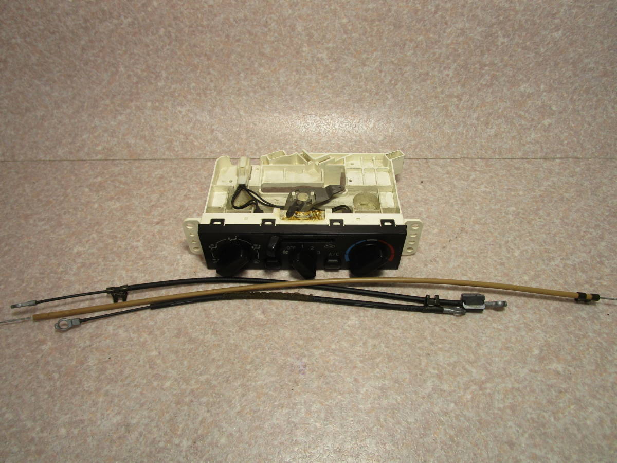 パジェロミニ H58A マニュアル エアコンスイッチ ワイヤー付属 ◎球切れ拍卖