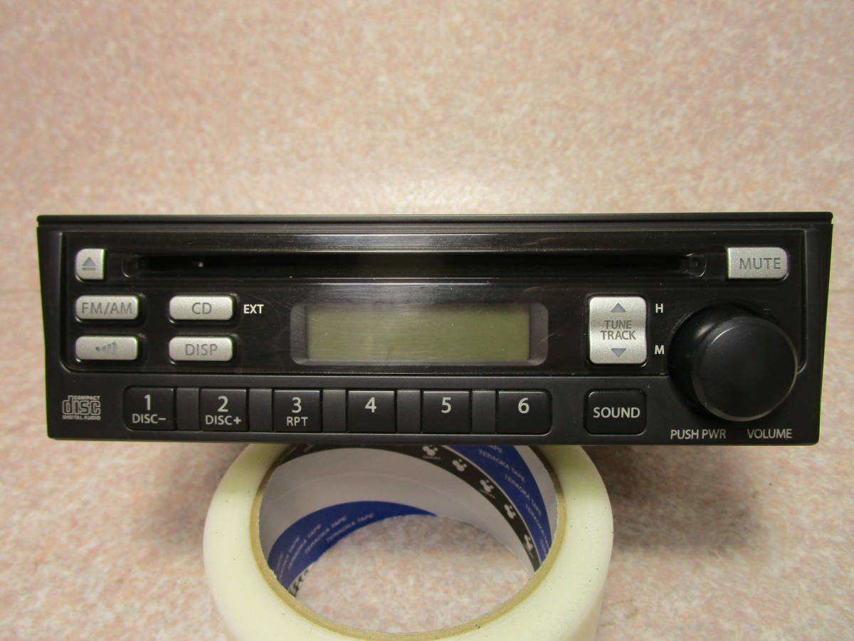 スズキ純正 1DIN CD 39101-58J00-JT6 ワゴンR(MH21S)外し ◎液晶バックライト不点灯拍卖