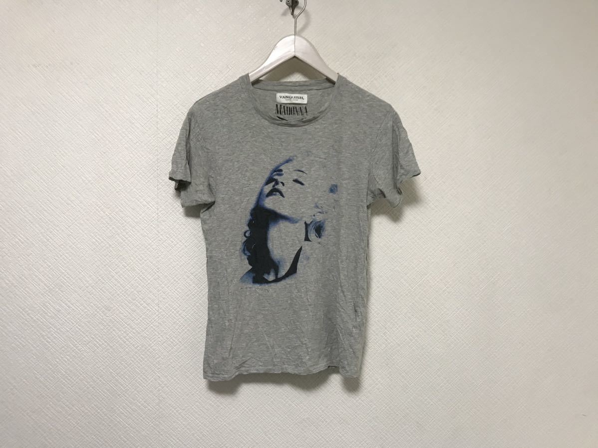 本物ヴァンキッシュVANQUISHコットンロゴプリントマリリンモンロー半袖TシャツメンズアメカジサーフミリタリービジネススーツグレーM拍卖