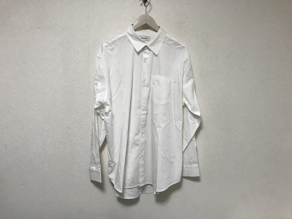 新品未使用本物モノマートMONOMARTコットンドレス長袖シャツサーフアメカジミリタリービジネススーツメンズ白ホワイトM拍卖