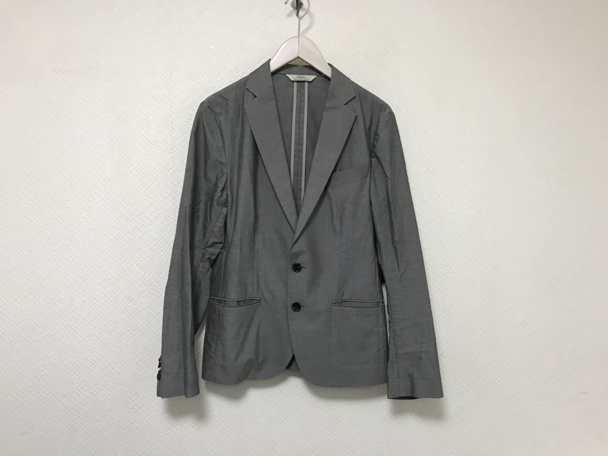 本物エディフィスEDIFICEコットンテーラードジャケットスーツビジネスアメカジサーフミリタリー日本製グレー柄38M拍卖