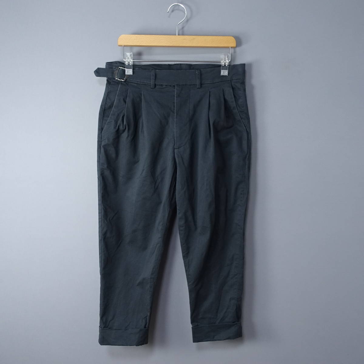rehacer/レアセル/S/クロップドパンツ/チャコール/メンズ/ブラック/黒/ボトムス拍卖
