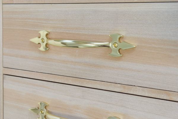 真鍮製 とって 引手 ヴィクトリアン ケースメントハンドル7” ユリ拍卖