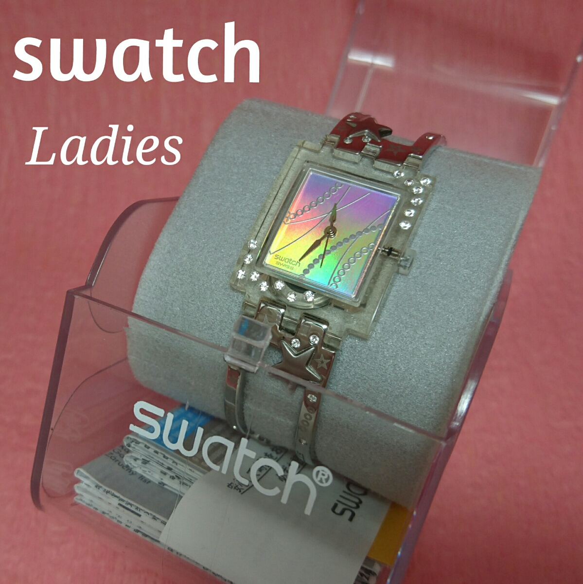 【未使用新品】 swatch スウォッチ レディース ブレスレット ウォッチ 専用収納ケース付き MW152拍卖