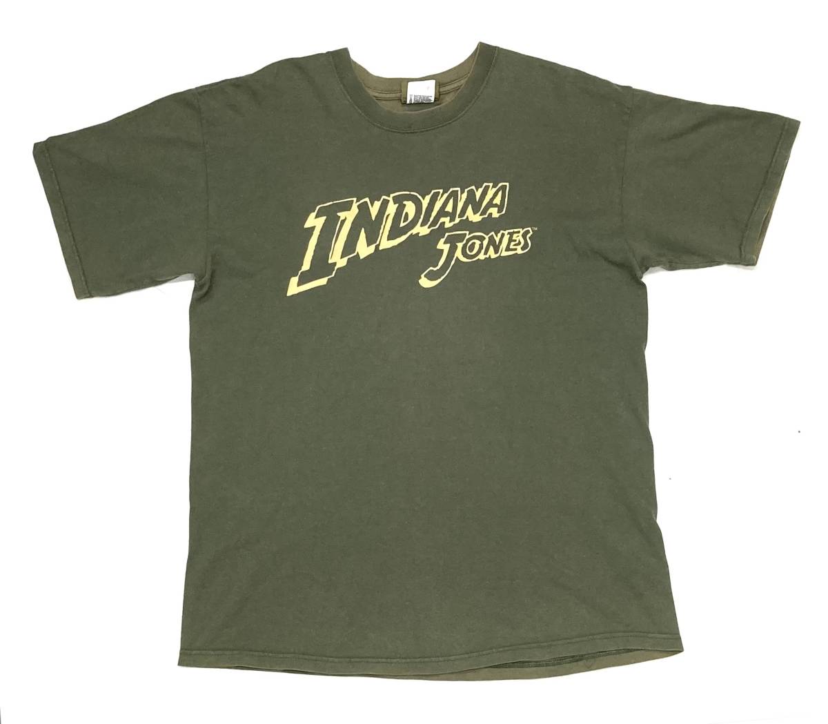 希少 00s 2001 INDIANA JONES movie Tシャツ 緑 L ビンテージ インディ ジョーンズ 映画拍卖