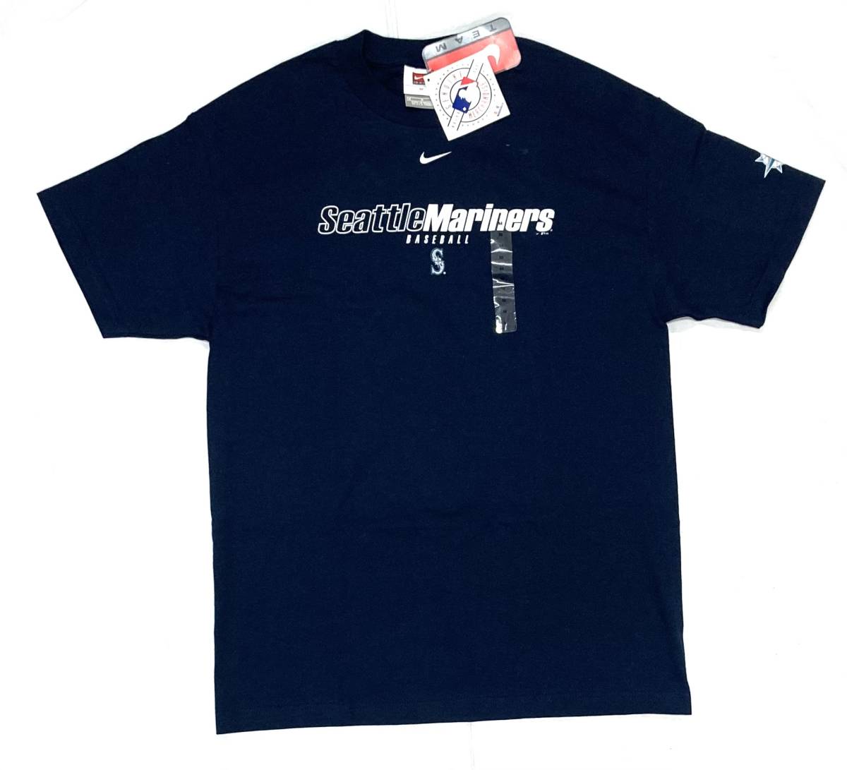 デッド 00s 2001 NIKE MLB SEATTLE MARINERS Tシャツ M 紺 シアトルマリナーズ ナイキ Y2K拍卖
