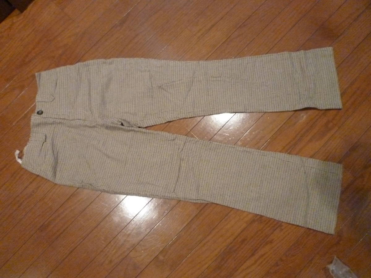 ☆ チェック柄 ブーツカットパンツ ☆拍卖