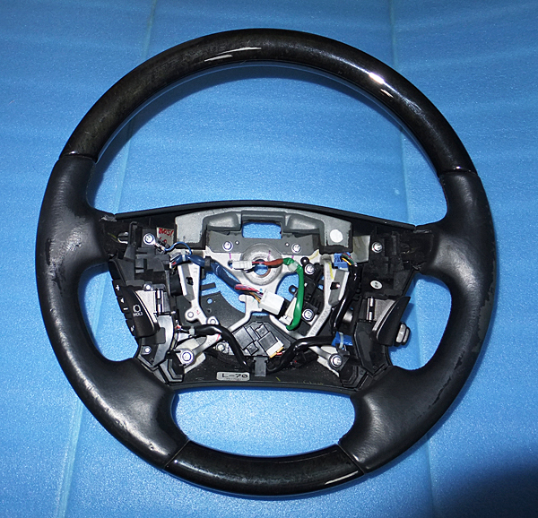 特価 レクサス 純正 LS系 ハンドル 本体 ステアリング 黒木目 レザー ウッドコンビ スイッチ クルコン 45103-50050(LEXUS前期 LS460 USF40)拍卖