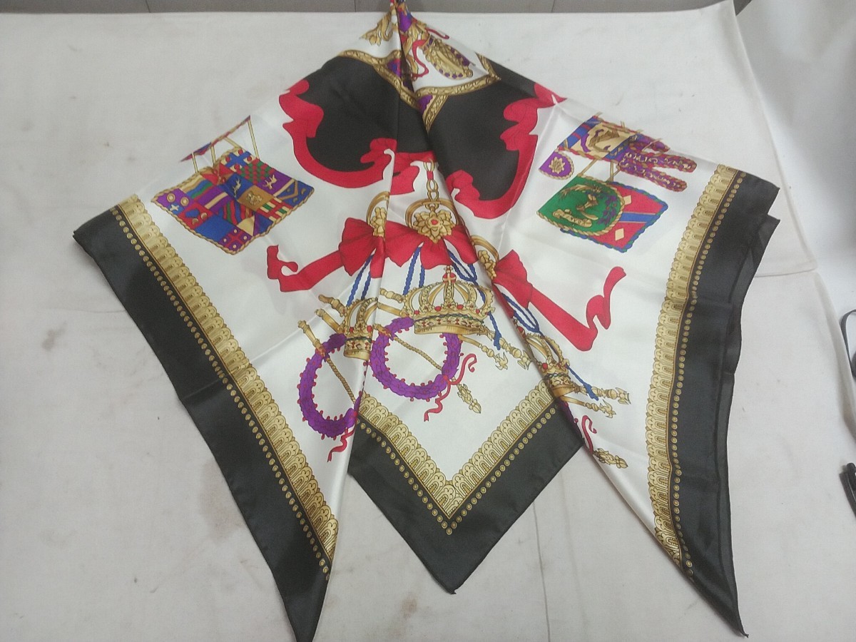 レターパックR/メーカー不明 スカーフ【 89×89cm 】柄良 詳細不明拍卖