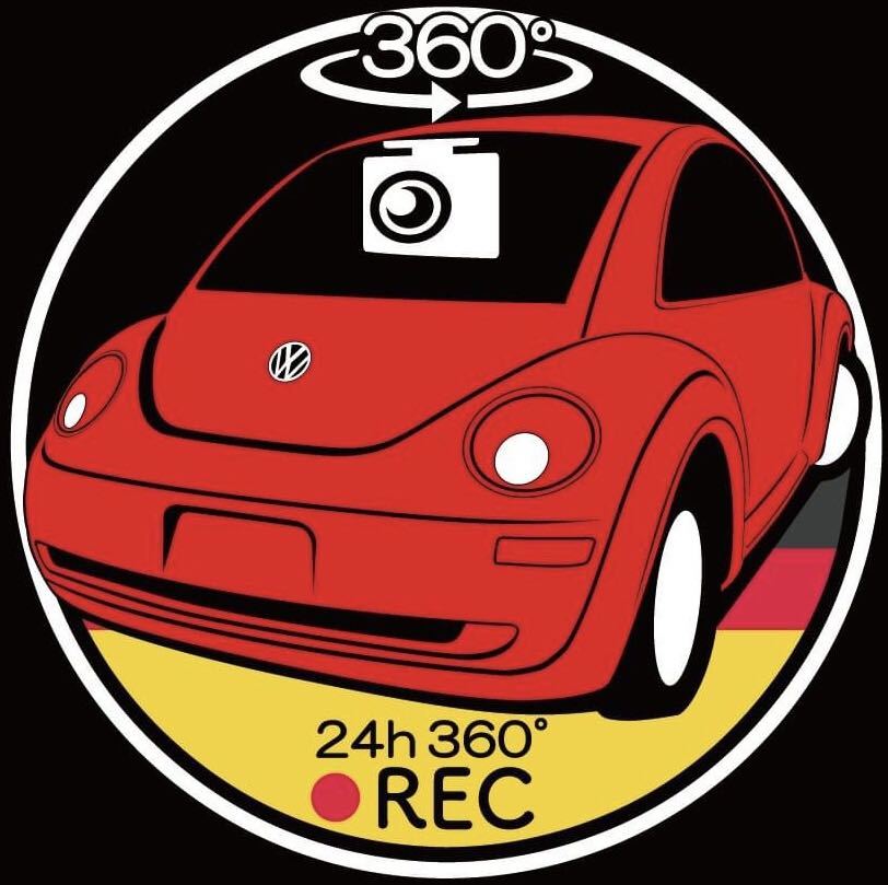 vw ニュービートル 後期 ドライブレコーダー ドラレコ ステッカー 色変更可能 フォルクスワーゲン ビートル拍卖