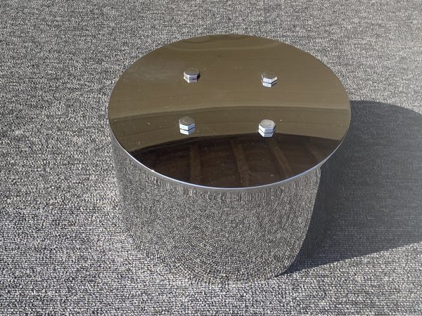 19.5 増トン用 ■ 新品: 4t車 丸形ステンレスメッキ クロームメッキ ハブカバー センターキャップ リヤー 2個セット:丸型-小 【O-80】拍卖