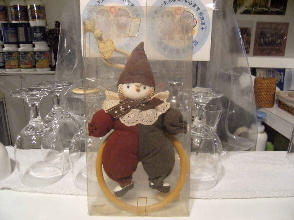 新品★昭和レトロ★日本製★80年代★当時物 アルバート ピエロ タオルハンガー★マジシャン 道化師 サーカス 小物 インテリア拍卖