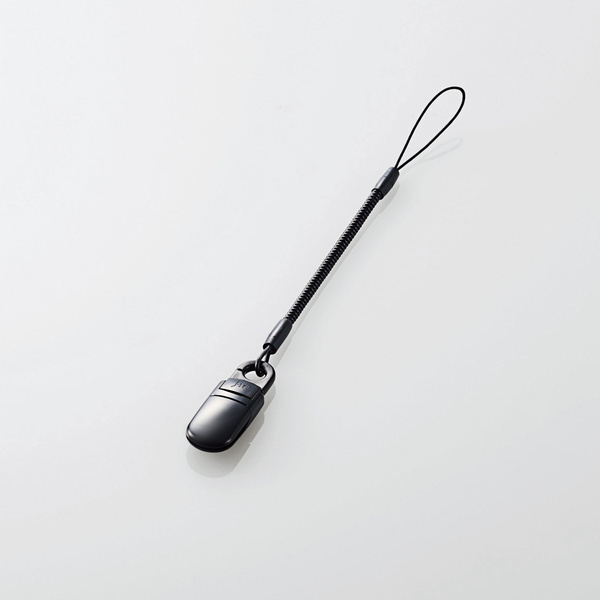 スマートフォン用クリップストラップ 最大30cmまで伸びて通話に最適 簡単に着脱ができる樹脂製のイージークリップ採用: P-STCP30BK拍卖