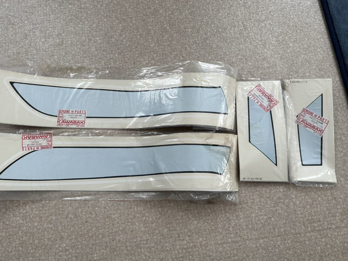 ★彡 マッハ 1975 400SS S3A キャンディーグリーン用 タンク&テールカウルデカールSET 純正新品!拍卖