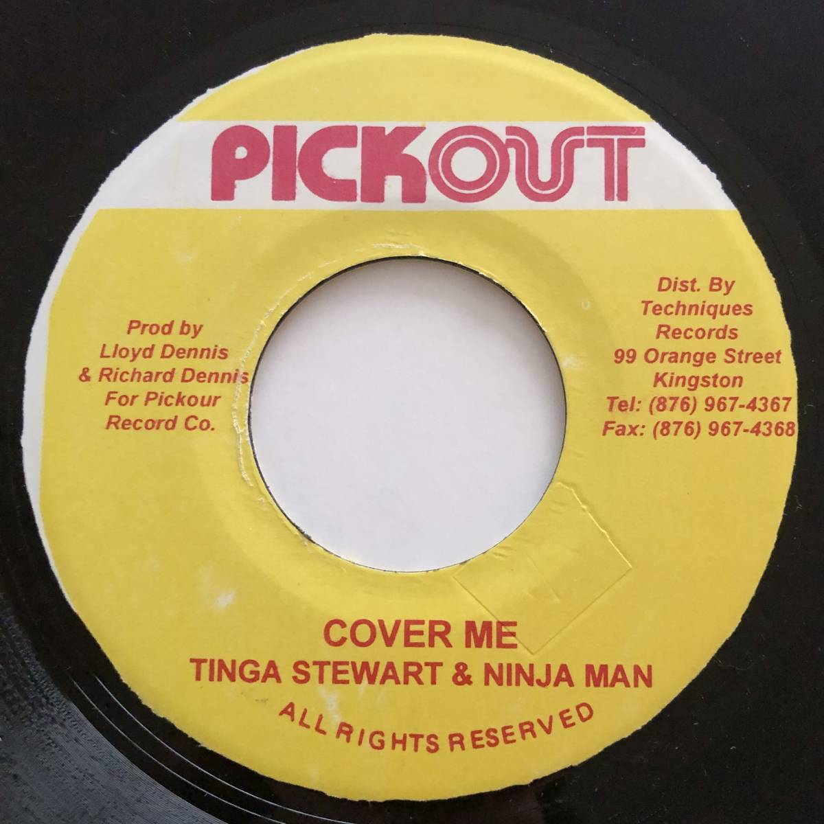 試聴 / TINGA STEWART & NINJA MAN / COVER ME /Reggae/Dancehall/80's/big hit !!/7inch/846拍卖