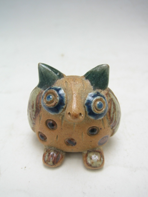 ◎●ふくろう 焼き物  置物   フクロウ NO.3-3 盆景 盆栽拍卖