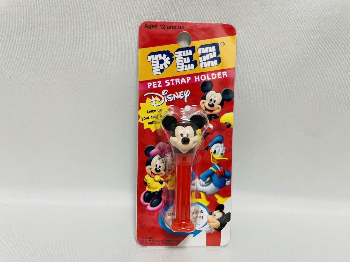 ミッキーマウス〈未開封〉PEZ ペッツ HOLDER ストラップ STRAP拍卖