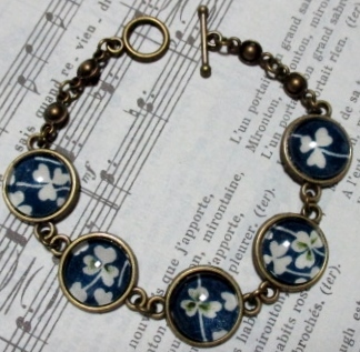 *リバティ ブレスレット YOSHIE ヨシエ 手首細い方用 *紺拍卖