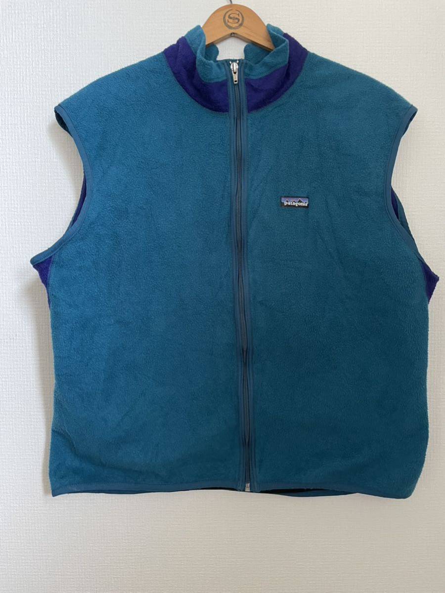 patagonia フリースベスト ビンテージ USA製 フライヤーベスト XL拍卖