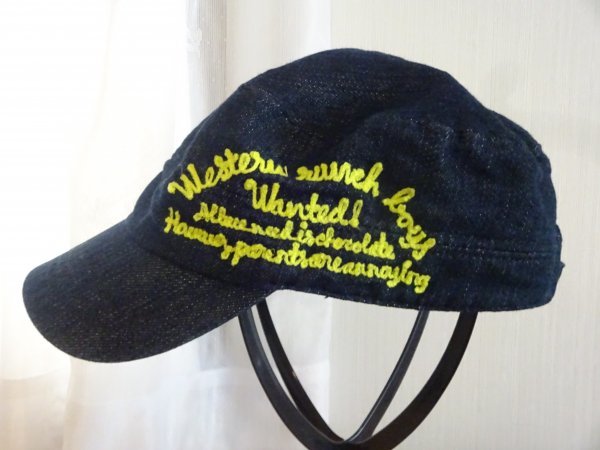 !ヒデトレーディング!メンズ・レディース ジーンズ柄 ワークキャップ サイズ57cm〜59cm キャップ 帽子拍卖